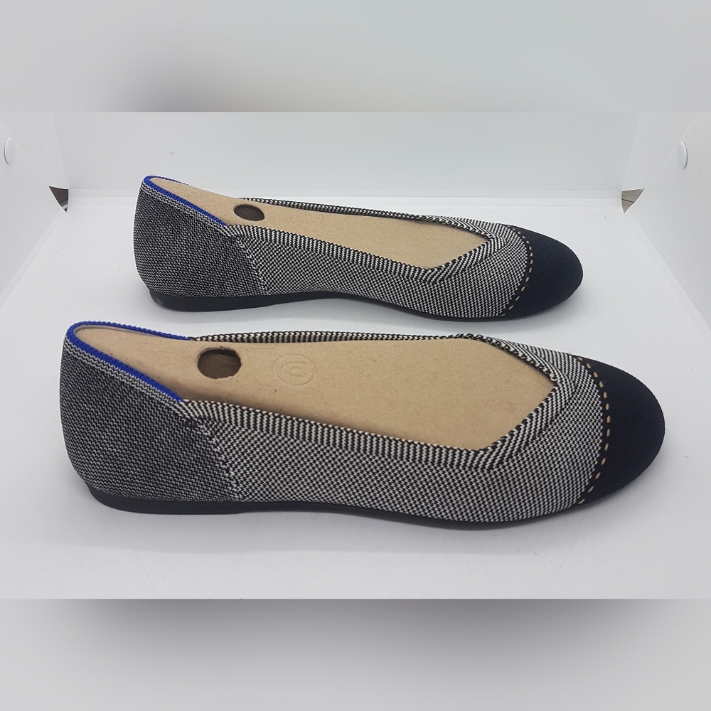New Rothys Women's Grey Mist Captoe Textile Flats Sz 8 - Picture 4 of 6